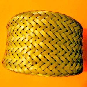 Beautiful basket weave pattern cuff bracelet